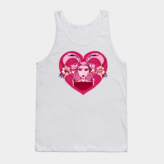 Anime Heart Portrait  (Valentines Special) Tank Top by AIPerfection